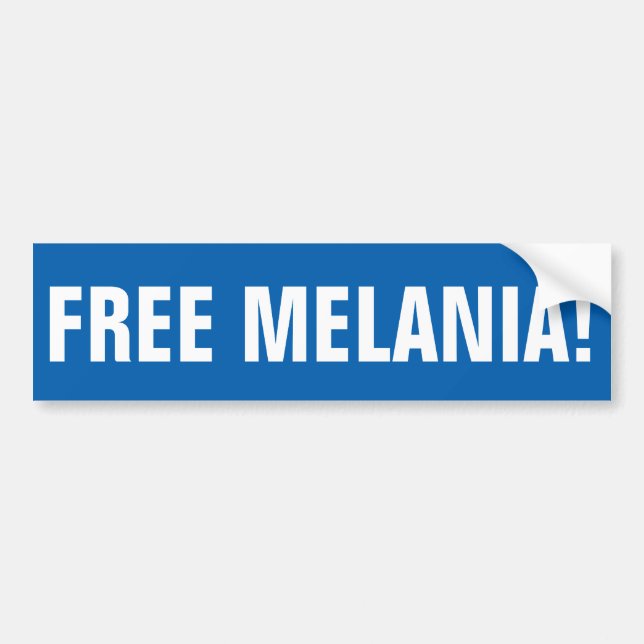 Pegatina para el parachoques LIBRE de MELANIA (Frente)
