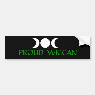 Pegatina para el parachoques orgullosa de Wiccan