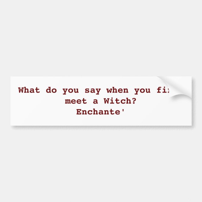 Pegatina para el parachoques pagana del humor (Frente)