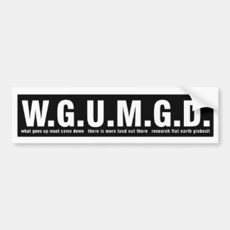 PEGATINA PARA EL PARACHOQUES PLANA DE LA TIERRA DE