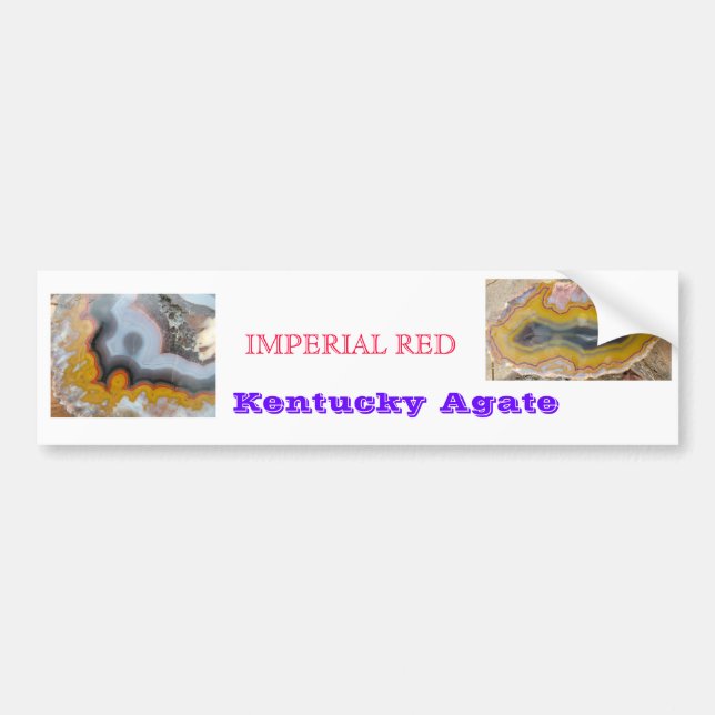 PEGATINA PARA EL PARACHOQUES ROJA IMPERIAL de la (Frente)