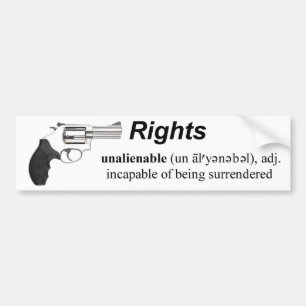 Pegatina para el parachoques Unalienable de las