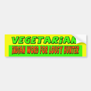 Pegatina para el parachoques vegetariana