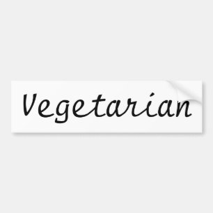 Pegatina para el parachoques vegetariana