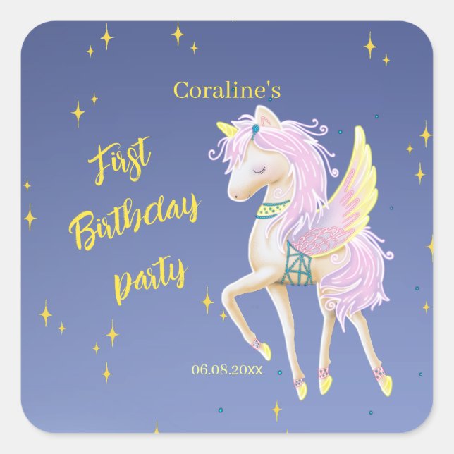 Pegatina para el primer cumpleaños con el suave un (Anverso)