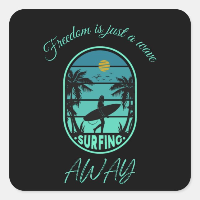 pegatina para los amantes del surf (Anverso)