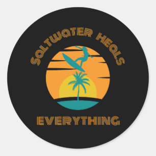 pegatina para los amantes del surf