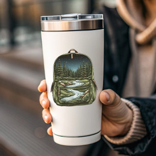Pegatina para mochila de río perezoso Pegatina r