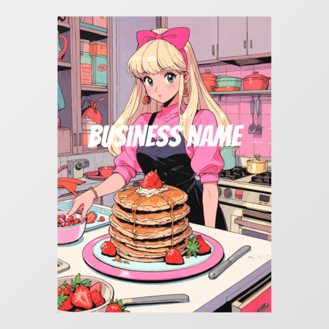 Pegatina para ventana de anime (Hoja)