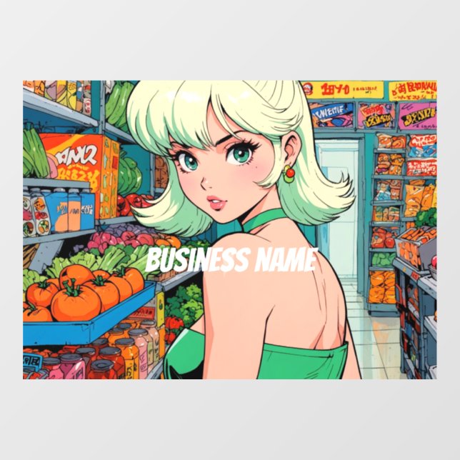 Pegatina para ventana de anime (Hoja)