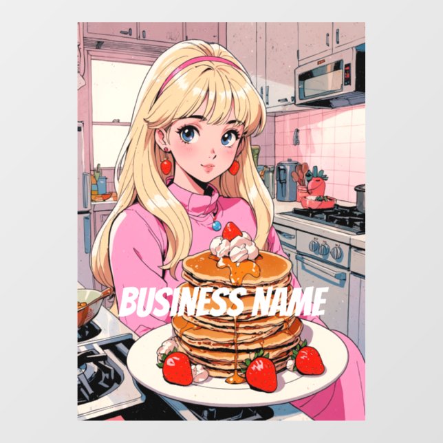 Pegatina para ventana de anime (Hoja)