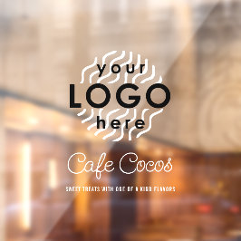 Pegatina para ventana de café