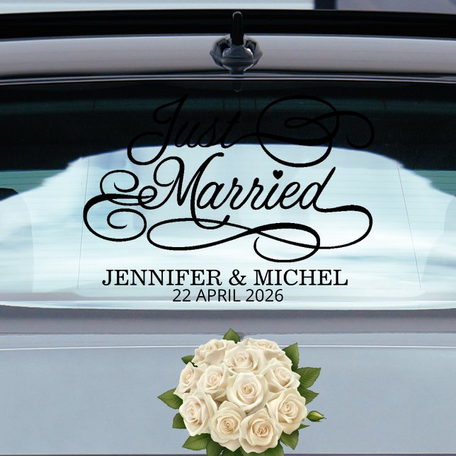 Pegatina para Ventana de Coche de Boda Elegante Ac (Subido por el creador)
