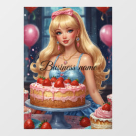 Pegatina para ventana de confitería