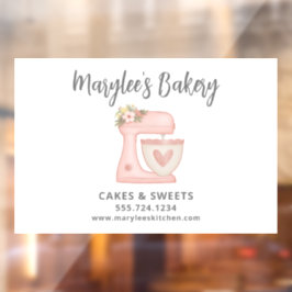 Pegatina para ventana de negocio de repostería de 