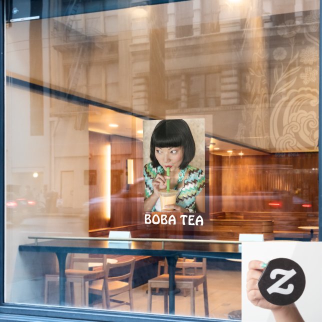 Pegatina para ventana de publicidad de bebida de b (Ventana de cafetería)