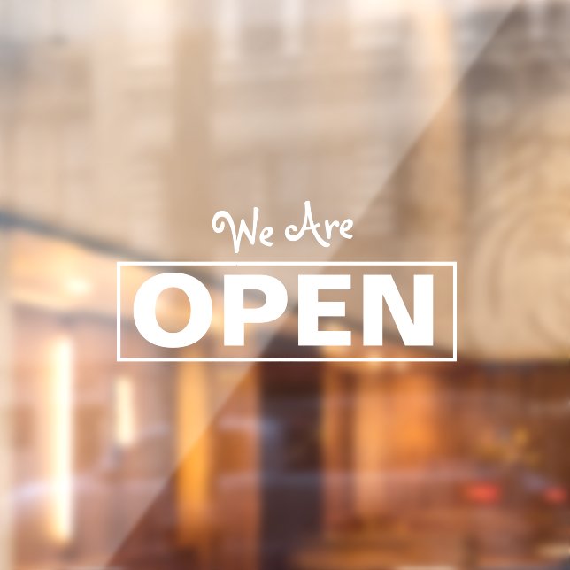 Pegatina para ventana de tienda abierta (Hoja 2)