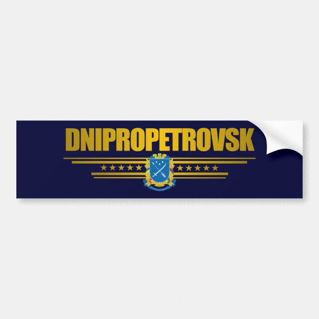 Pegatina parachoques "Dnipropetrovsk COA" (Frente)