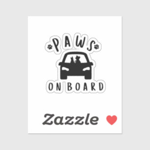 Pegatina Paradas a bordo de un coche de peluche