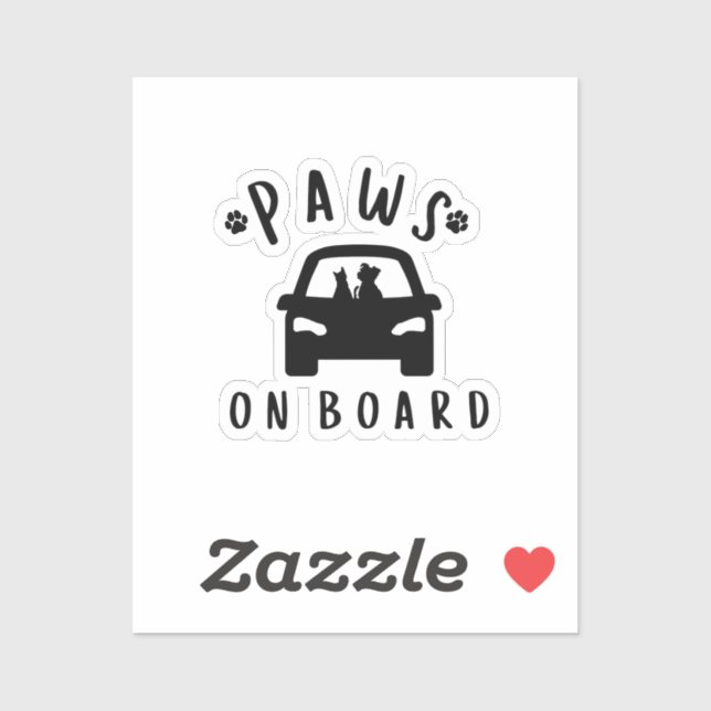 Pegatina Paradas a bordo de un coche de peluche (Hoja)