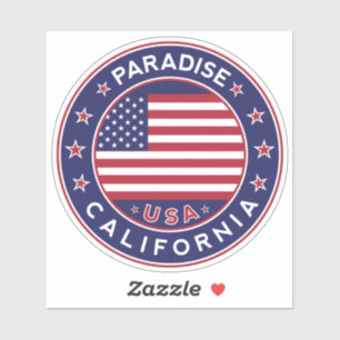 Pegatina Paraíso de California, Paraíso