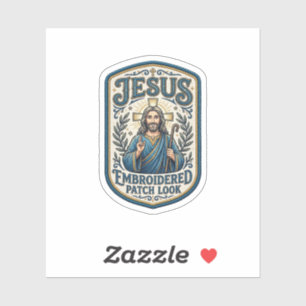 Pegatina Parche Bordado De Jesús Mira Parche Bordado De Jes