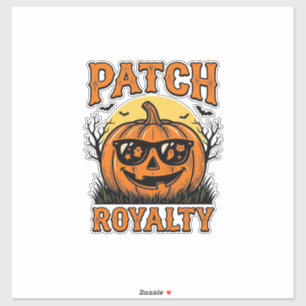 Pegatina Parche de calabaza de Halloween Jack O Lantern vin
