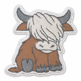 Pegatina Parche de vaca Highland