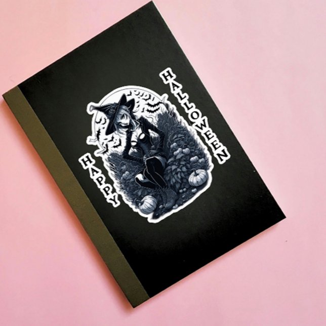 Pegatina Parche Vinyl de calabaza de bruja estilo Tattoo (Subido por el creador)