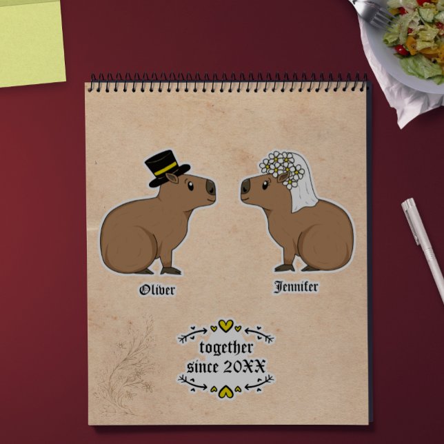 Pegatina pareja Capybara (Subido por el creador)