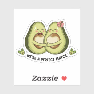 Pegatina Pareja de Aguacates Adorables "Somos una Pareja Pe
