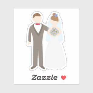 Pegatina Pareja de recién casados