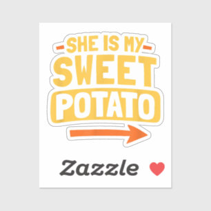 Pegatina Parejas divertidas coincidiendo, ella es mi dulce