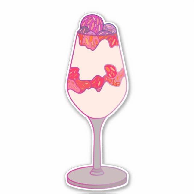 Pegatina Parfait de Fresa (Anverso)