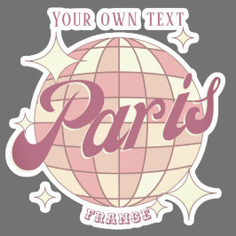Pegatina París Francia Retro Vintage recuerdo colorido