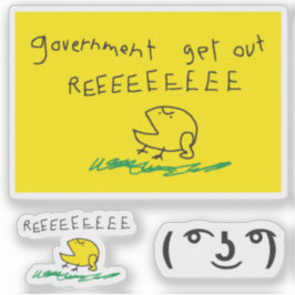 Pegatina Parodia de la bandera de Gadsden con snekright mem