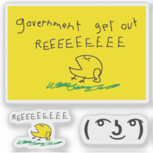 Pegatina Parodia de la bandera de Gadsden con snekright mem
