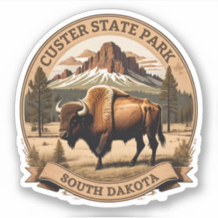 Pegatina parque estatal custer dakota del sur