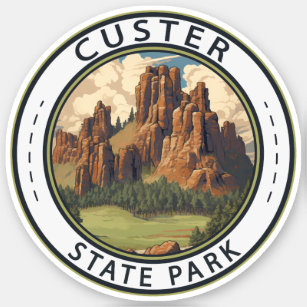 Pegatina Parque Estatal Custer Dakota del Sur Viaje de arte