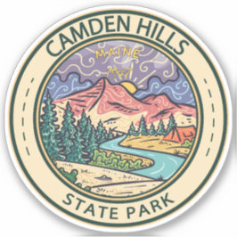 Pegatina Parque estatal de Camden Hills Maine Badge