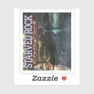 PEGATINA PARQUE ESTATAL DE ROCK STARVED - OGLESBY - ILLINOI