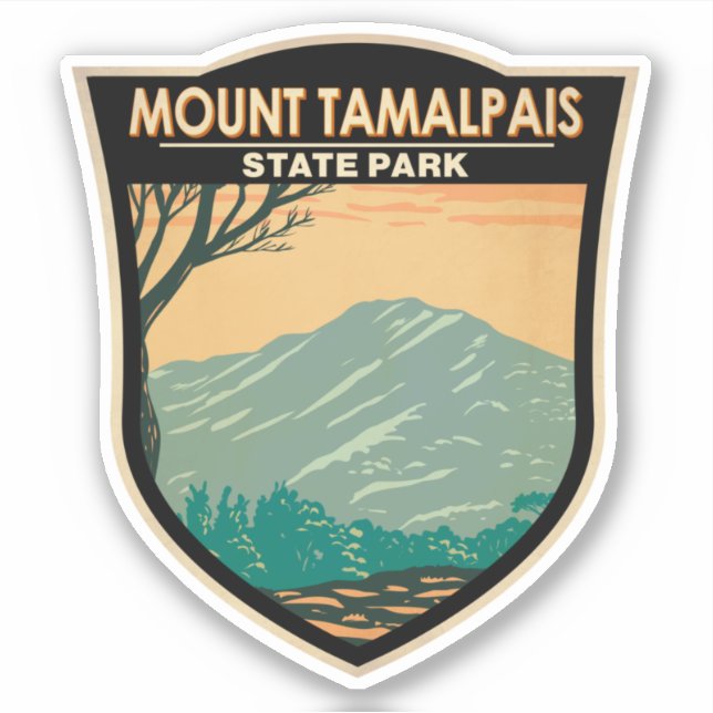 Pegatina Parque Estatal Mount Tamalpais (Anverso)