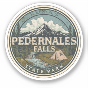 Pegatina Parque Estatal Pedernales Falls Texas, Hill Countr