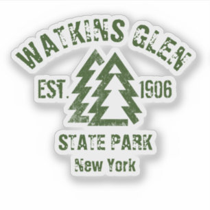 Pegatina Parque estatal Watkins Glen Nueva York