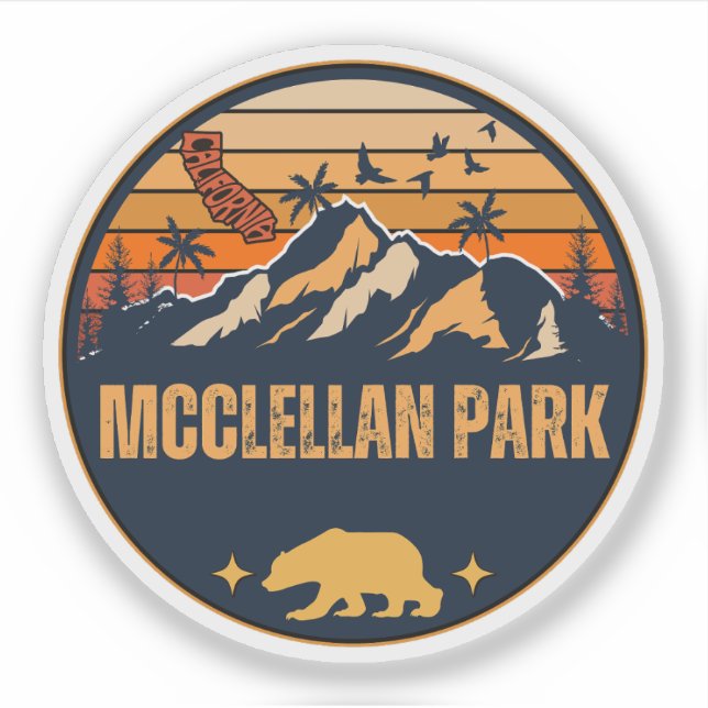 Pegatina Parque McClellan, California (Anverso)