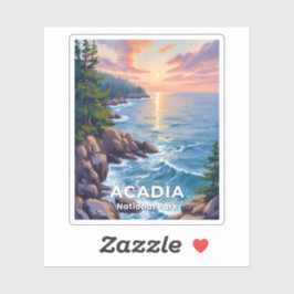 Pegatina Parque Nacional Acadia | Arte de Viaje Pintura Mai