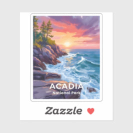Pegatina Parque Nacional Acadia | Otter Cliffs Viajes a Mai