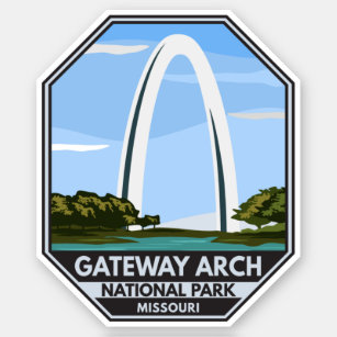 Pegatina Parque nacional Arch Gateway Missouri