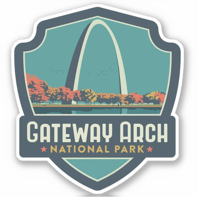 Pegatina Parque nacional Arco de Gateway (Anverso)