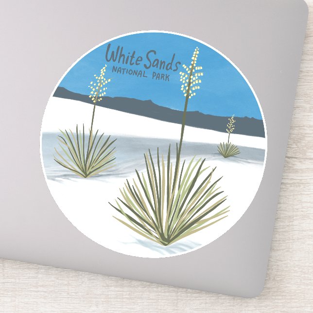 Pegatina Parque nacional Arenas Blancas Nuevo yeso mexicano (Detalle)